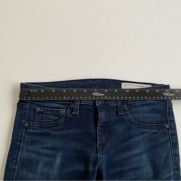 Rag & Bone Women Low Rise Skinny Jean Sz 26 Blue Classic Stretch Raw Hem Modern - Picture 5 of 10
